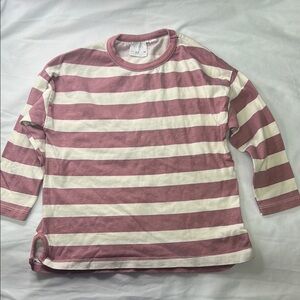 Zara(2-3yrs) stripped Pink and White Kids Shirt